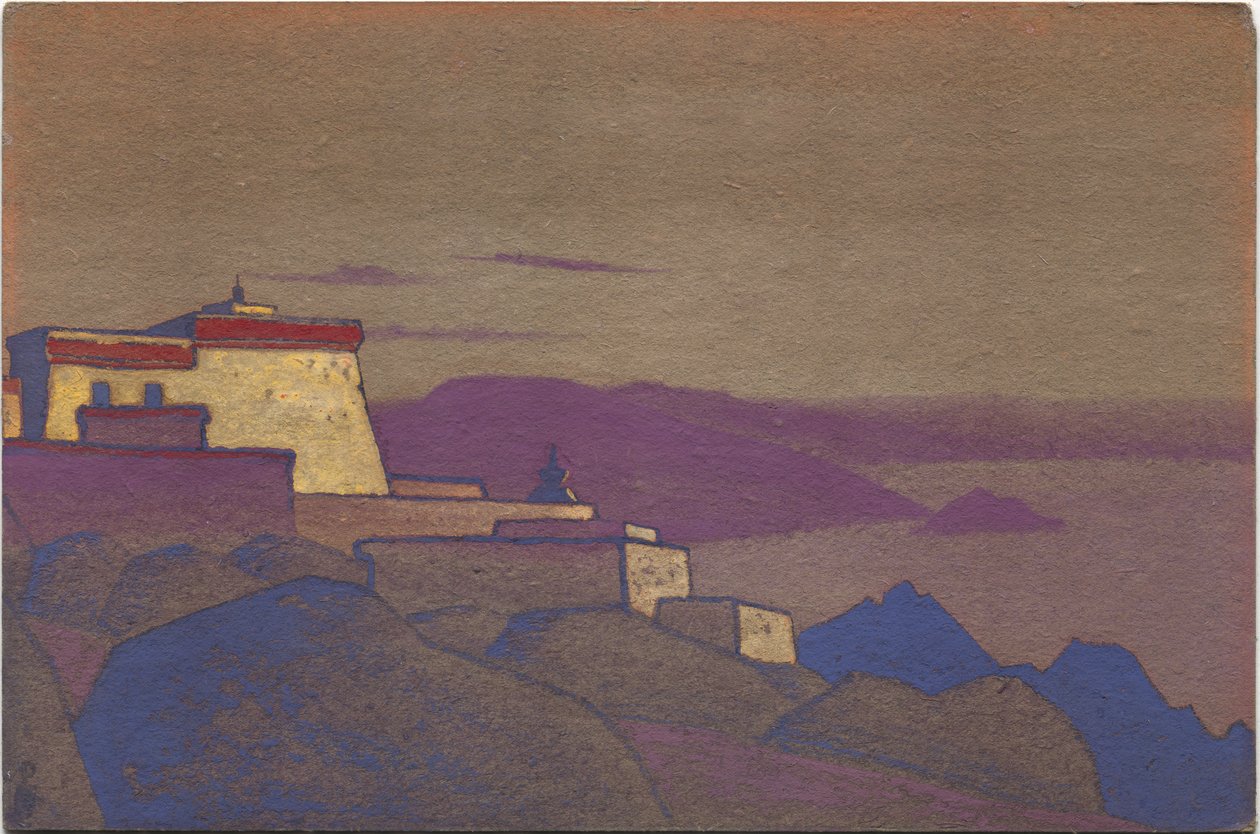 Tibet, Gelukpa Manastırı, 1936 by Nicholas Roerich