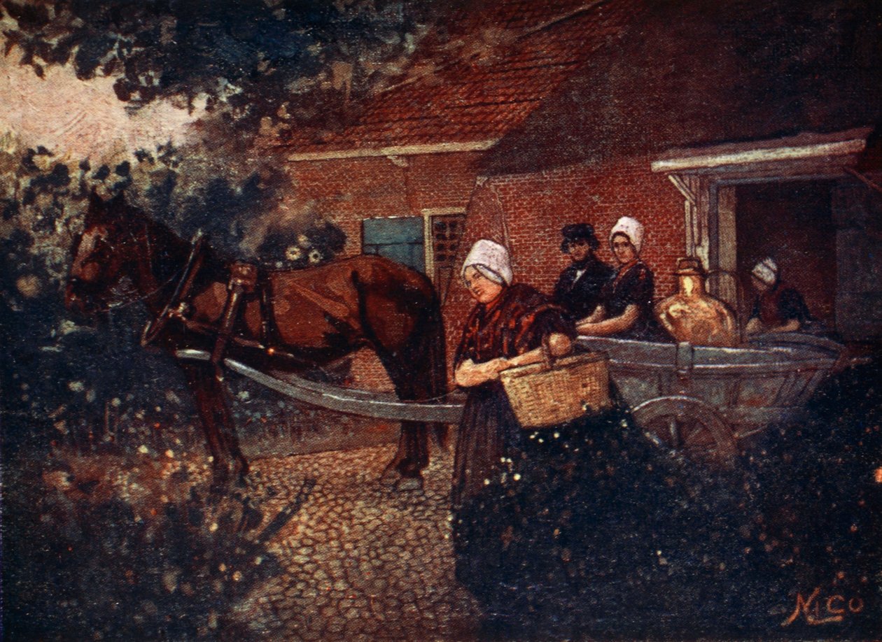 Bir Walcheren Süt Arabası, 1904 by Nico Jungman