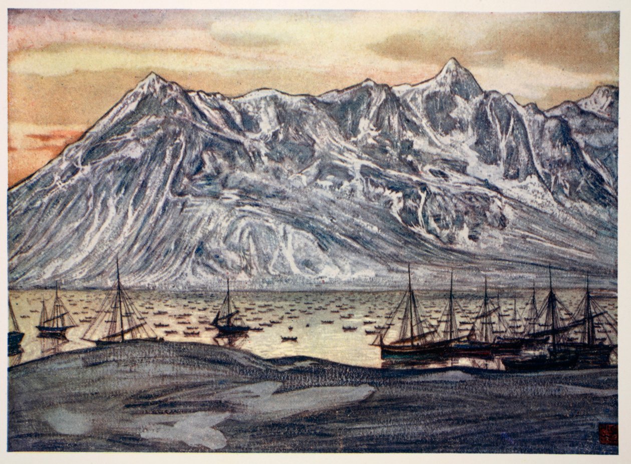Lofoten'de balıkçı tekneleri, 1905 by Nico Jungman