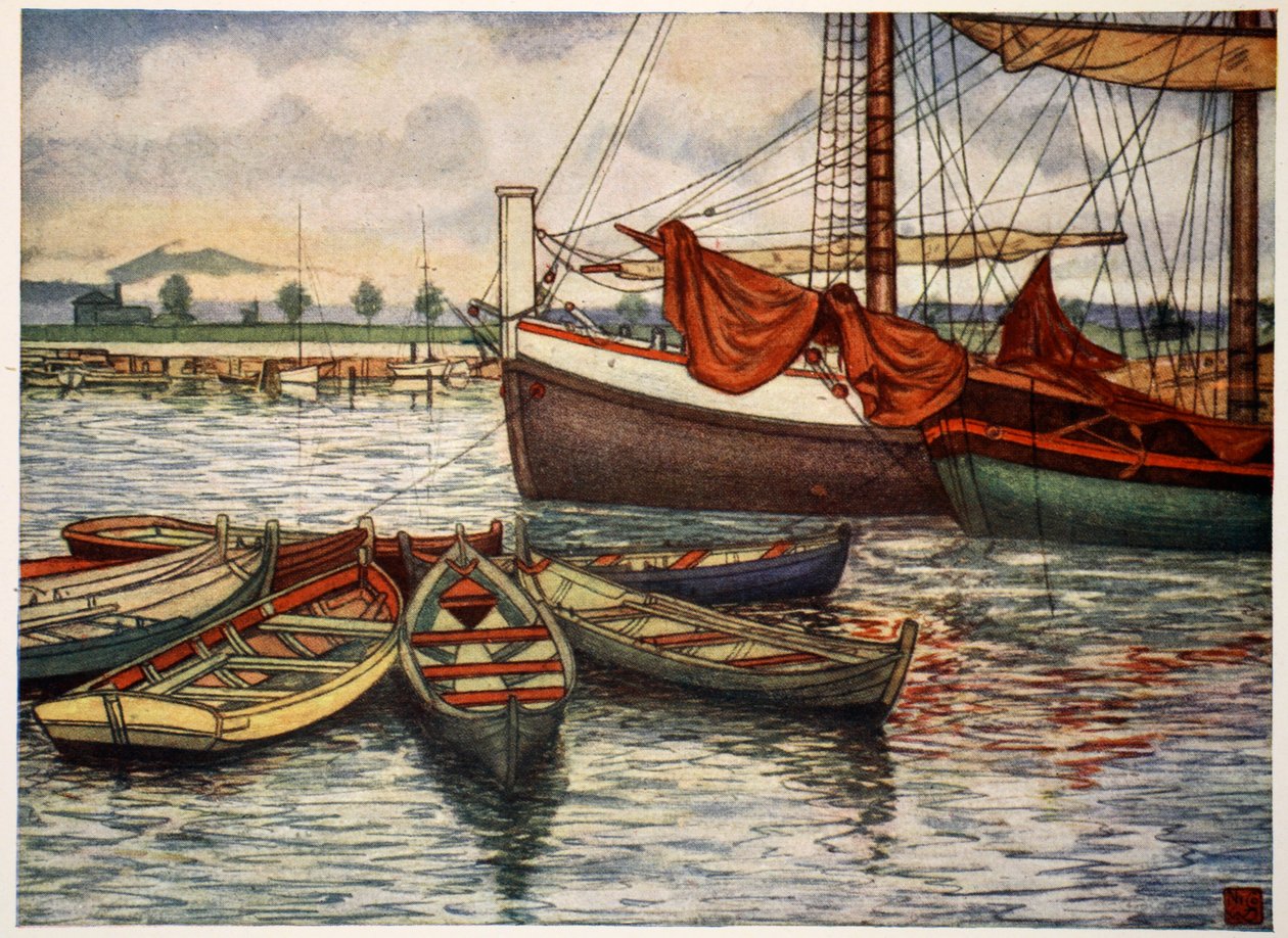Trondheim: Eski Tekneler, 1905 by Nico Jungman