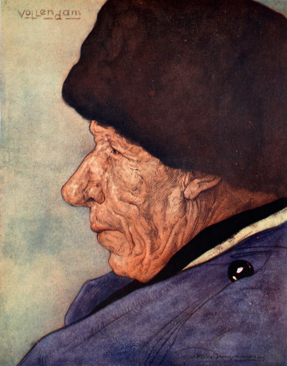 Bir Adamın Kafası, Volendam, 1904 by Nico Jungman