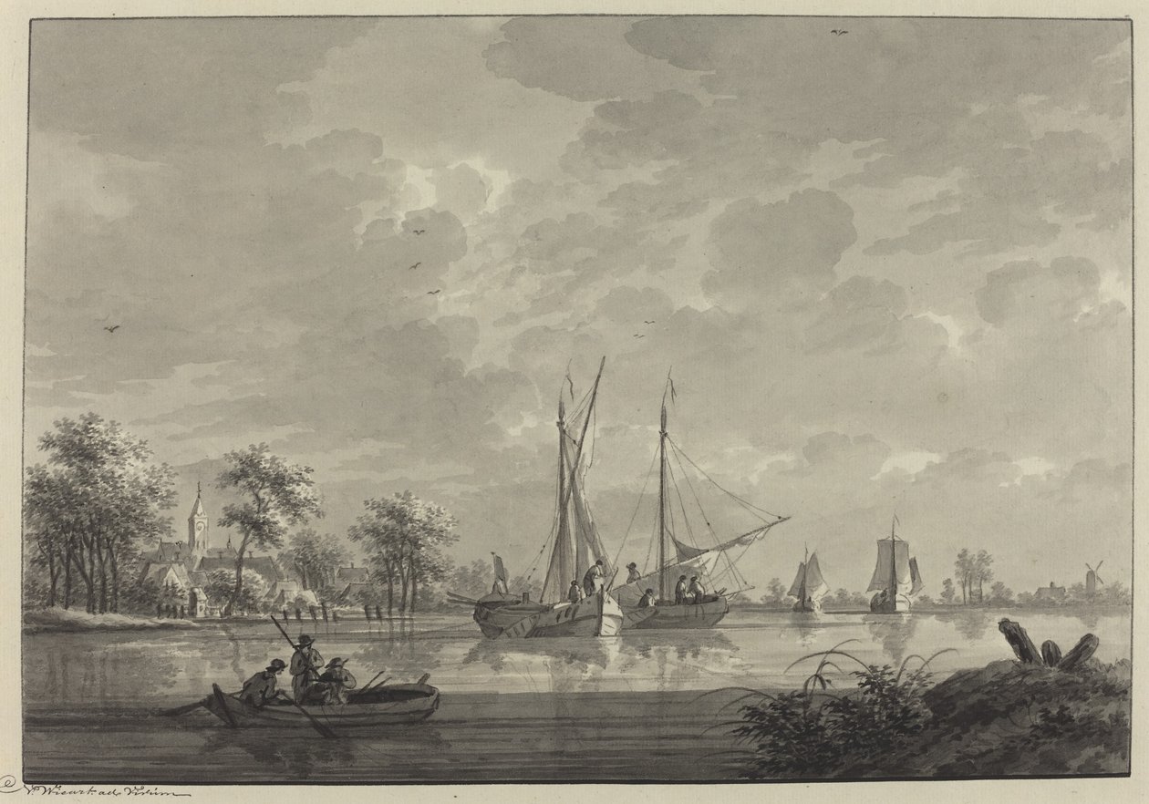 Waal Nehri üzerinde Tull by Nicolaas Wicart