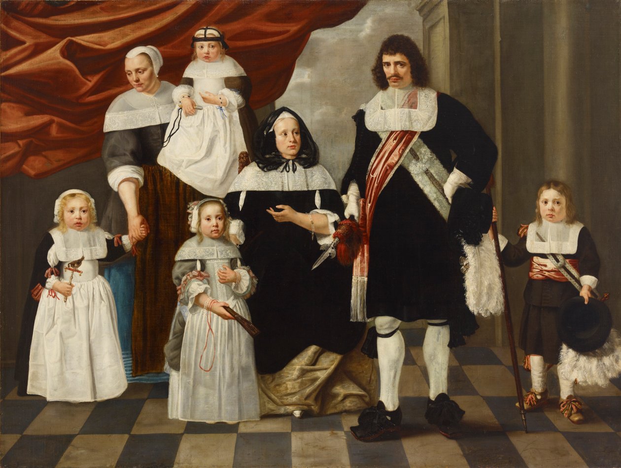 Bir Ailenin Portresi. by Nicolaes de Helt Stockade