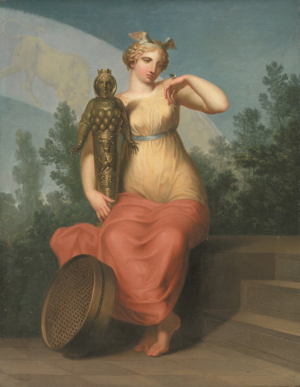 Felsefe. Alegorik figür. by Nicolai Abildgaard