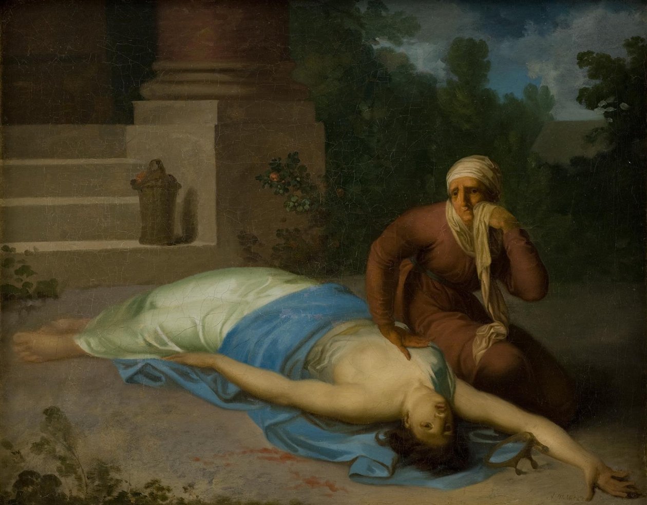 Ölen Messalina ve Annesi by Nicolai Abildgaard