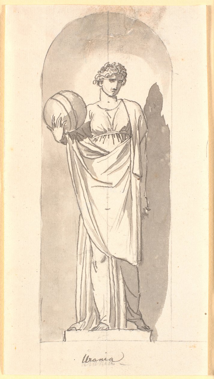 Bir niş içinde bir heykel olarak Urania by Nicolai Abildgaard