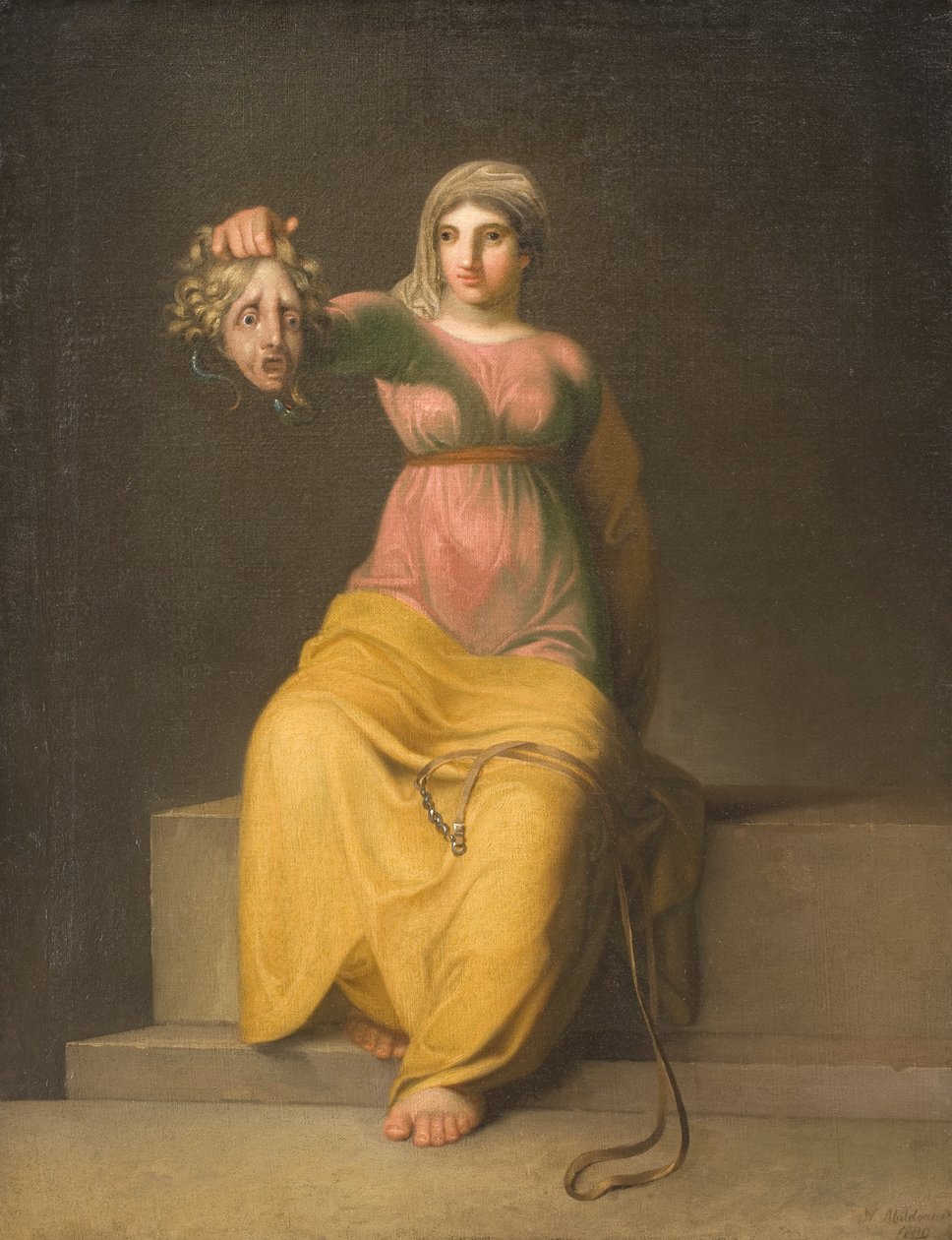 teoloji. Alegorik Figür, 1800. by Nicolai Abraham Abildgaard