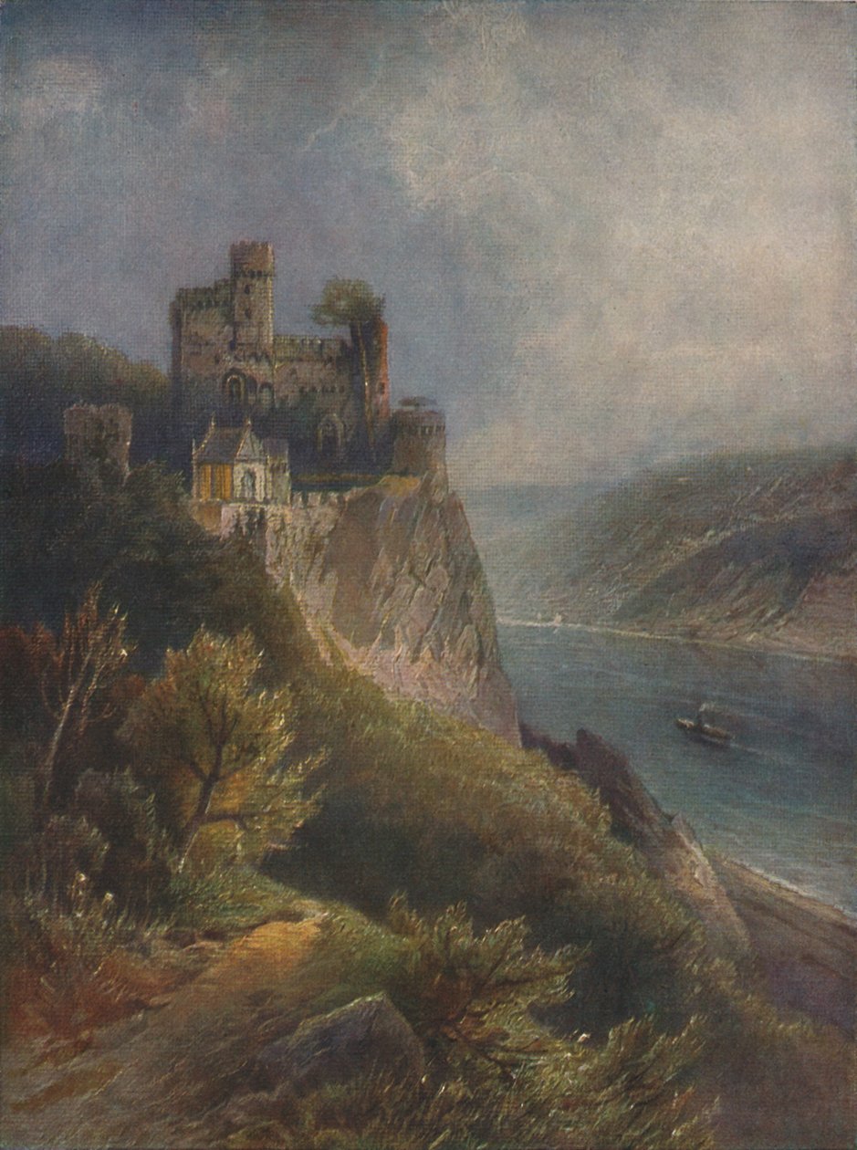 Burg Rheinstein, Rheinstein Şatosu, 1923. by Nicolai Astudin