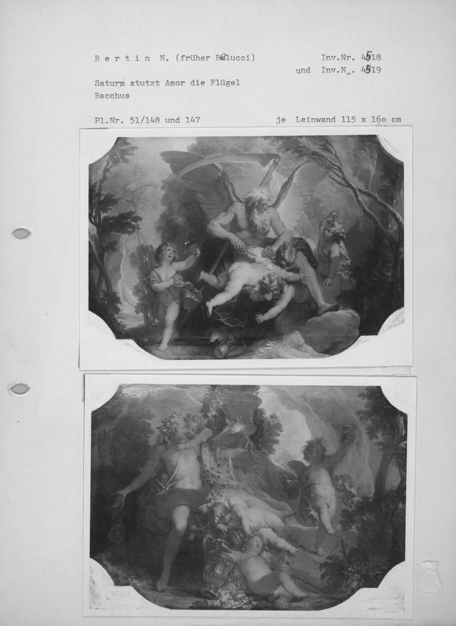 Dört putti ile Bacchus by Nicolas Bertin