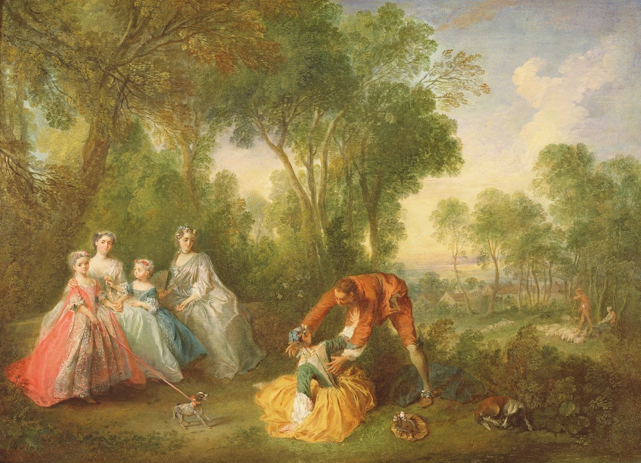 Bourbon-Conti Ailesi by Nicolas Lancret