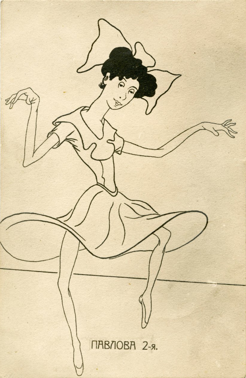 Anna Pavlova - karikatür by Nicolas Legat
