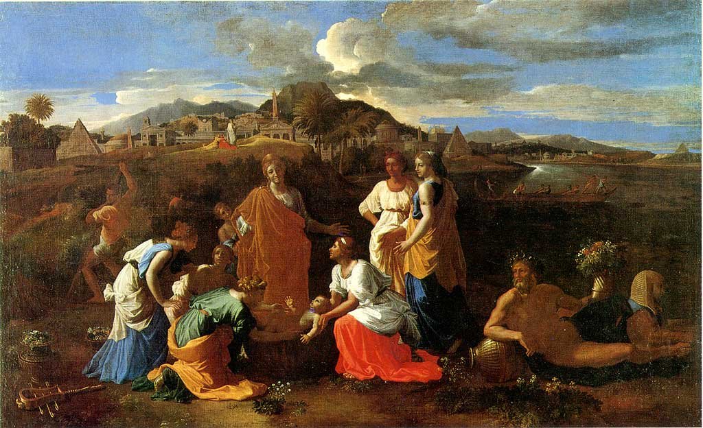 Musa sulardan kurtardı by Nicolas Poussin
