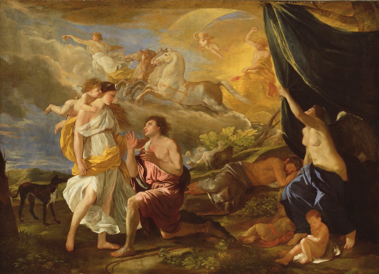 Selene ve Endymion, c.1630 by Nicolas Poussin