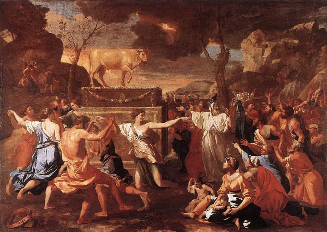 Altın buzağı hayranlığı by Nicolas Poussin
