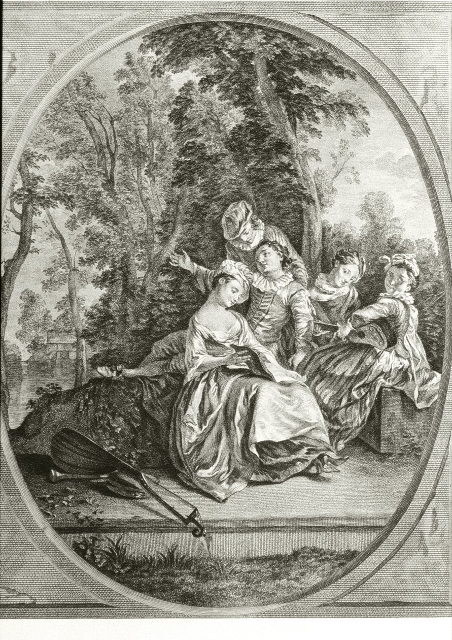 Müzik Sınıfı (gravür) by Nicolas (after) Lancret
