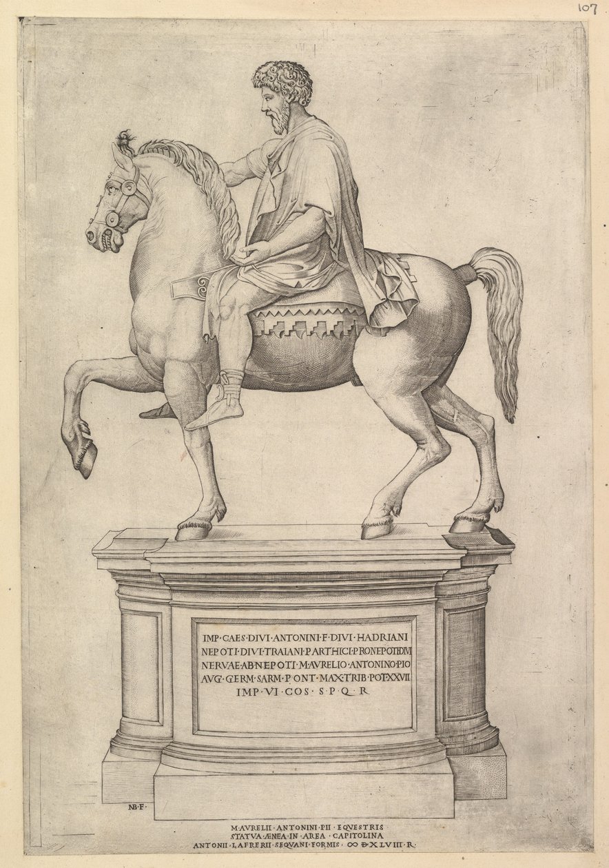 Roma ihtişamının aynası: Marcus Aurelius, 16. yüzyıl. by Nicolas Beatrizet