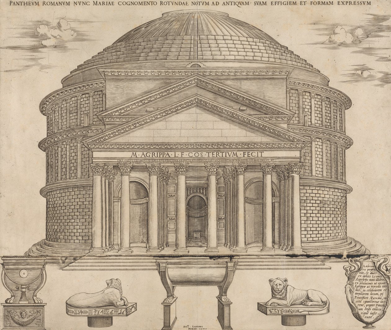 Panteon, 1649 by Nicolas Beatrizet