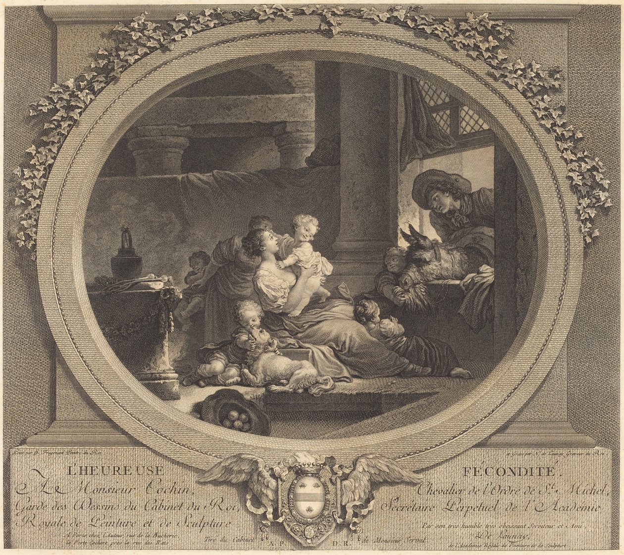mutlu doğurganlık by Nicolas Delaunay after Jean Honoré Fragonard