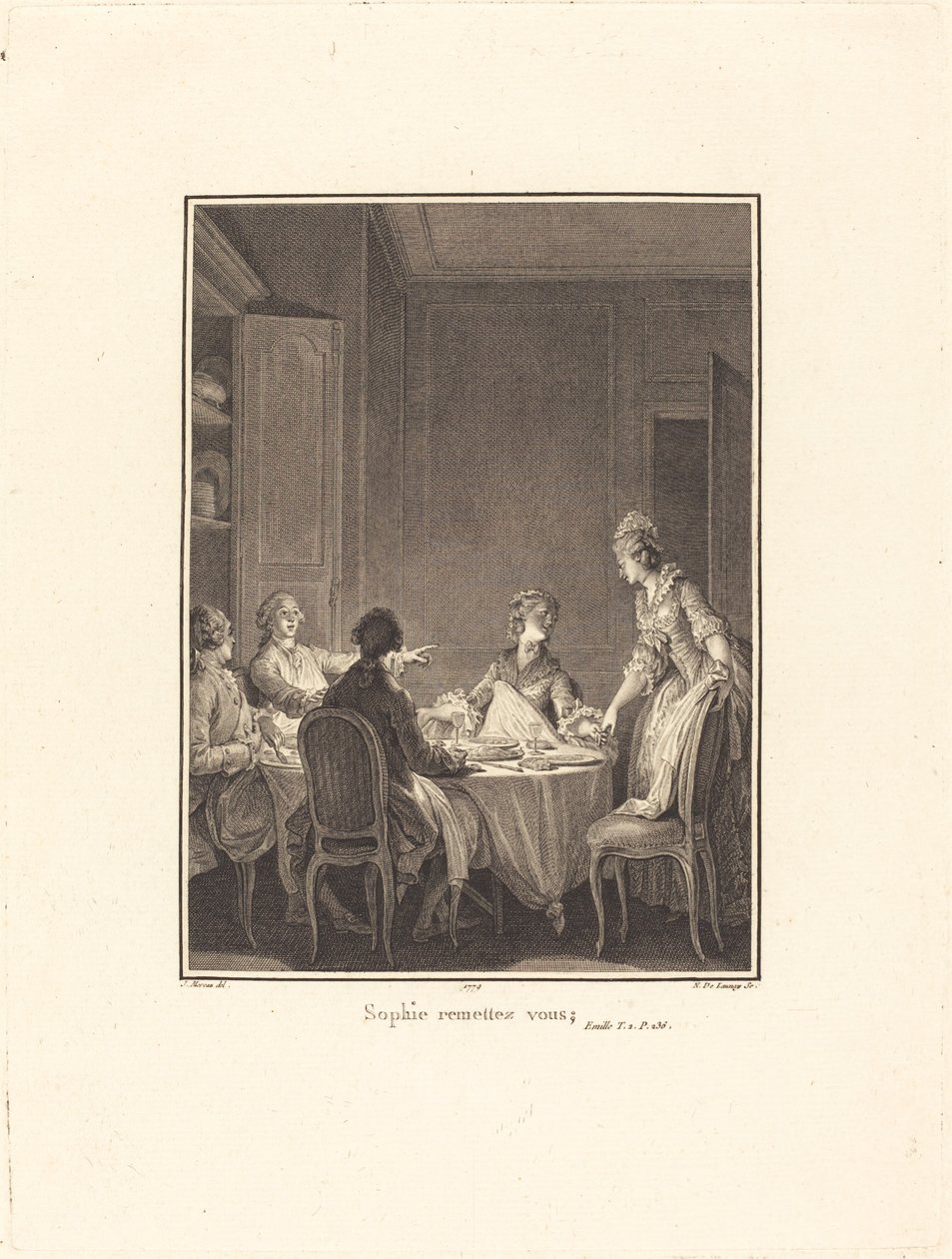 Sophie kendine gel by Nicolas Delaunay after Jean Michel Moreau