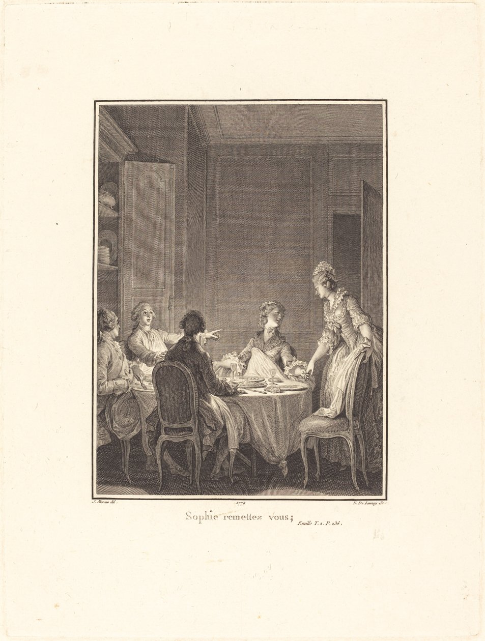 Sophie kendine gel by Nicolas Delaunay after Jean Michel Moreau