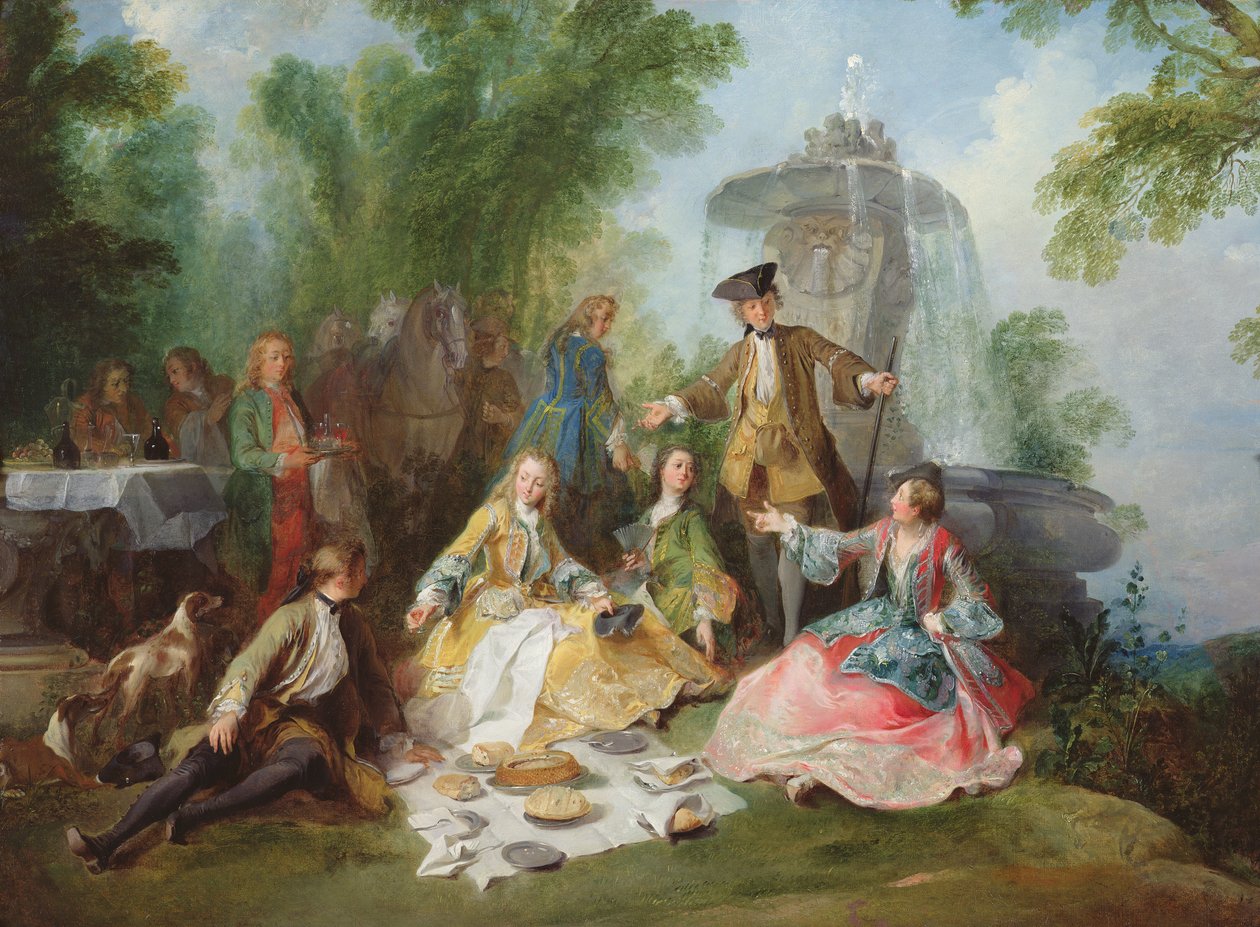 Av Partisi Yemeği, c. 1737 by Nicolas Lancret