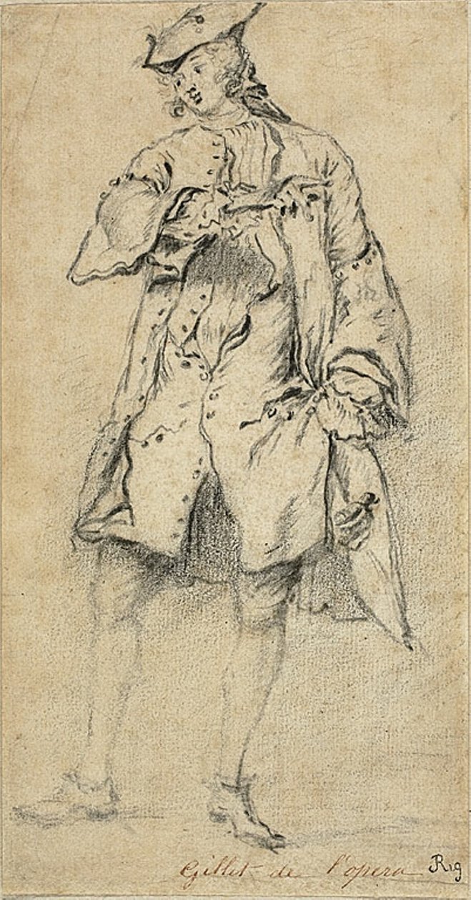 genç adam, ayakta by Nicolas Lancret