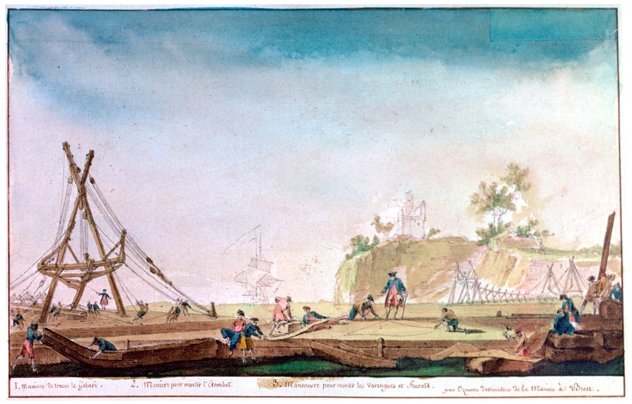Brest Marinası, c1750-1810 by Nicolas Marie Ozanne