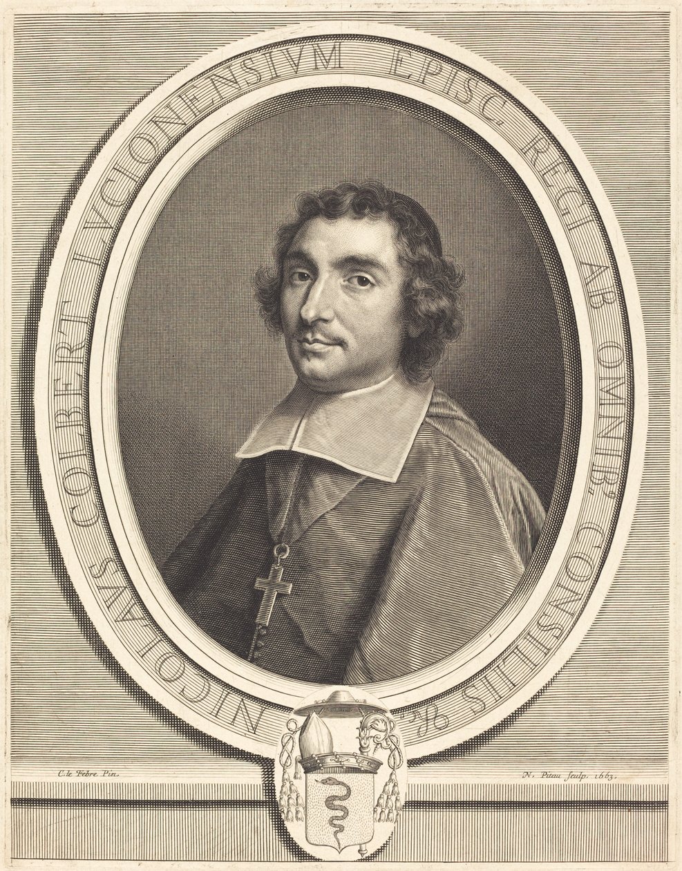 Nicolas Colbert by Nicolas Pitau I after Claude Lefebvre
