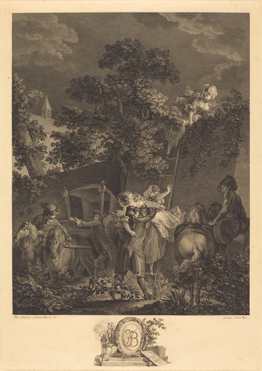 gece kaçırma by Nicolas Ponce after Pierre Antoine Baudouin
