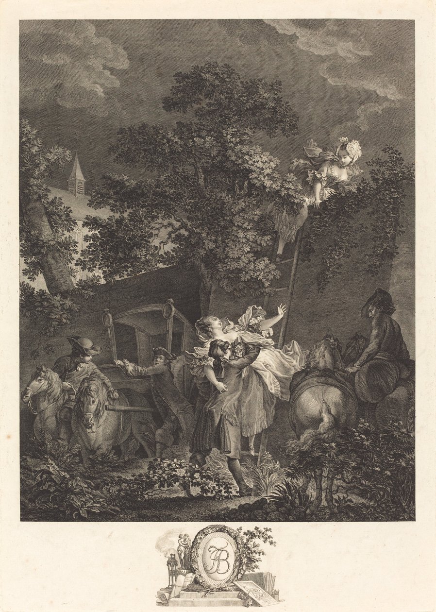 gece kaçırma by Nicolas Ponce after Pierre Antoine Baudouin