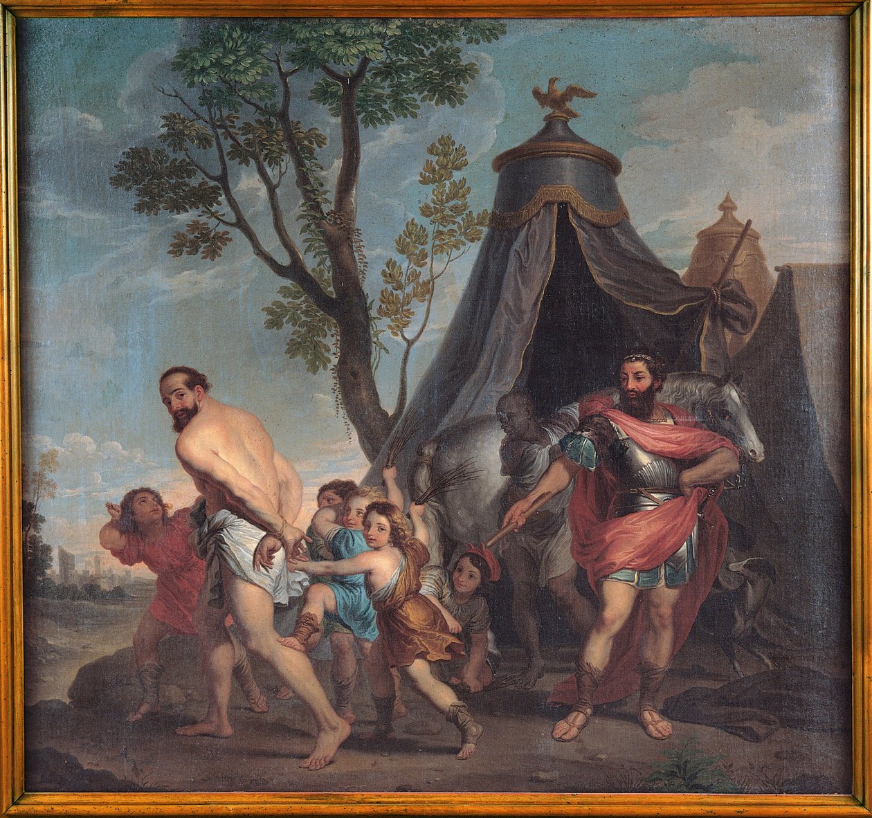 Camillus ve Falerii Okulu Müdürü by Nicolas Poussin