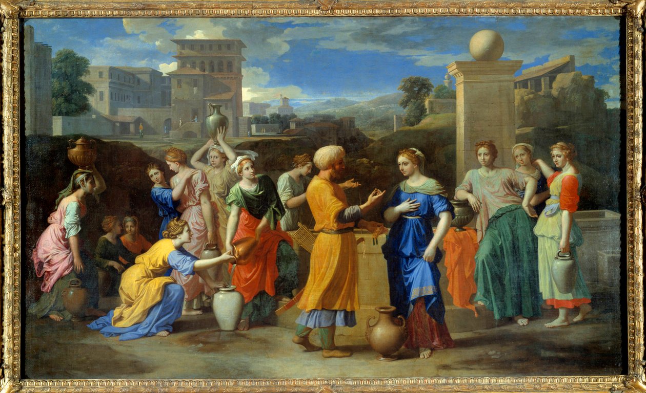 Eliezer ve Rebecca by Nicolas Poussin