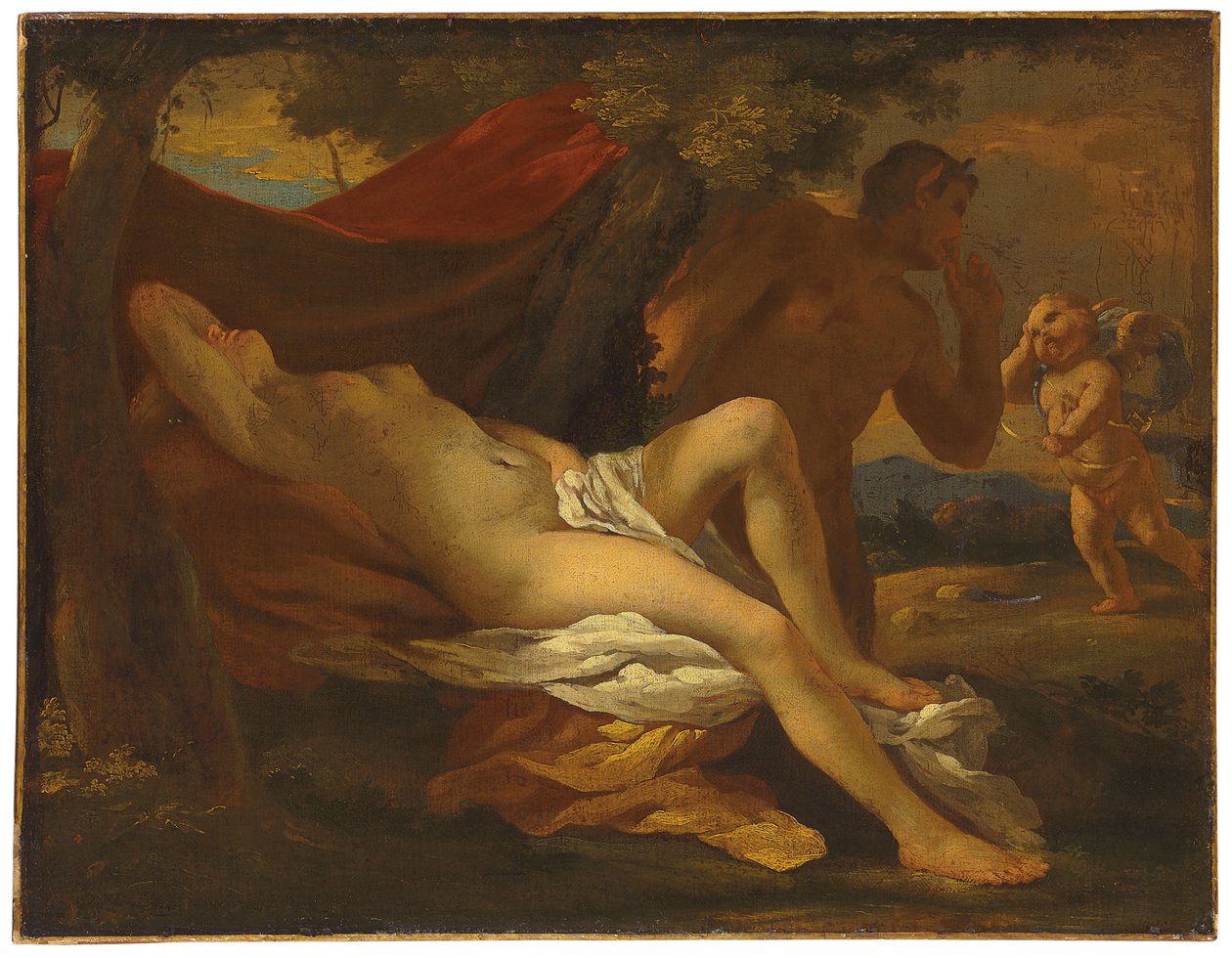 Jüpiter ve Antiope by Nicolas Poussin