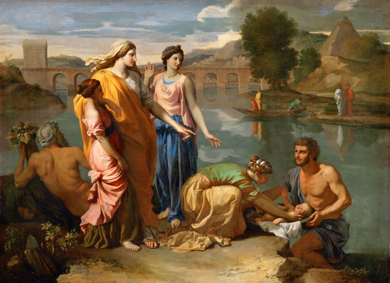 Musa Sudan Kurtuldu by Nicolas Poussin