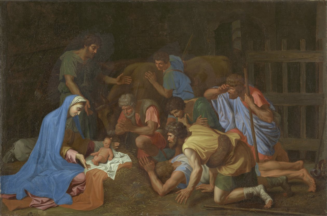 Çobanların Tapınması, c.1653 by Nicolas Poussin