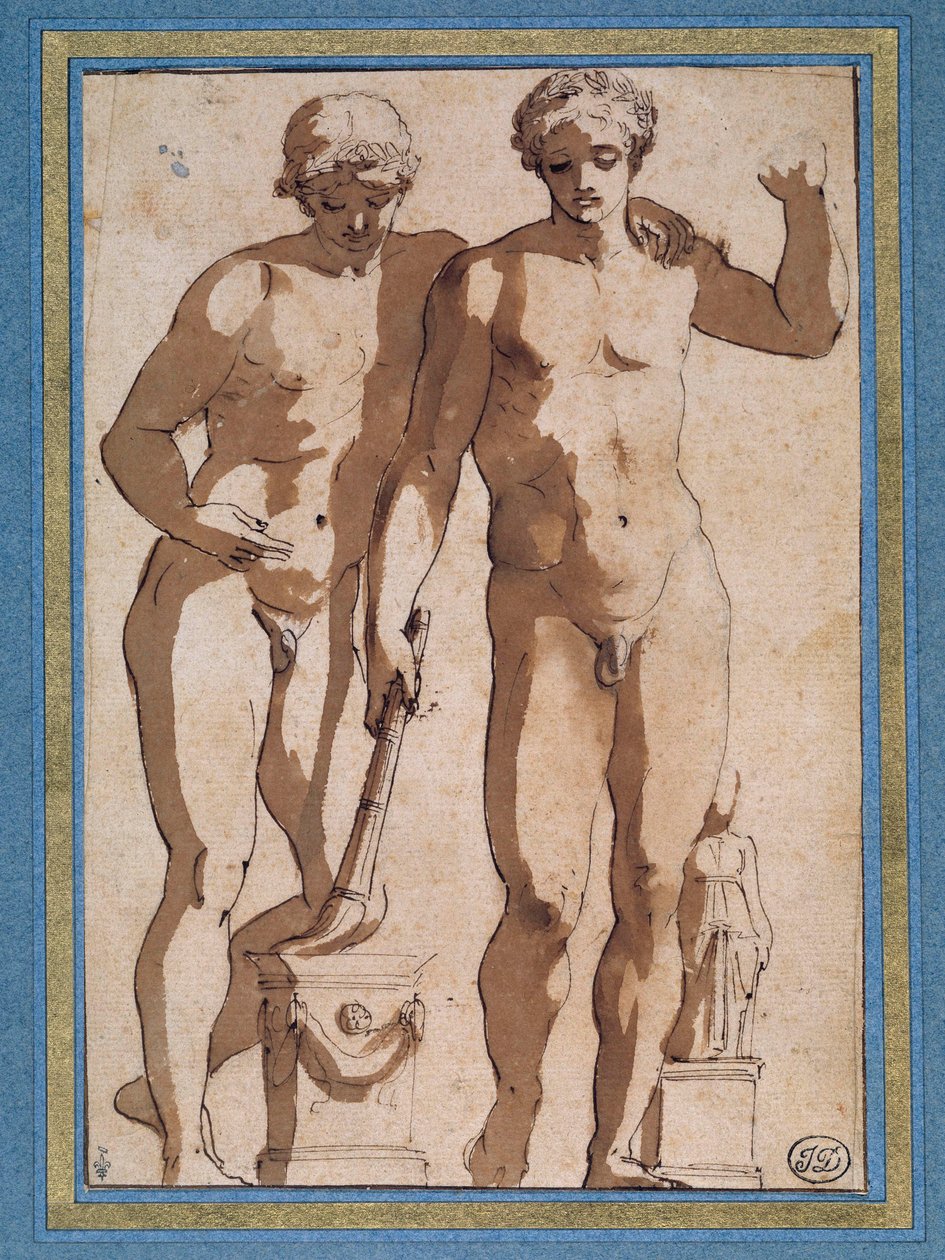 iki atlet by Nicolas Poussin