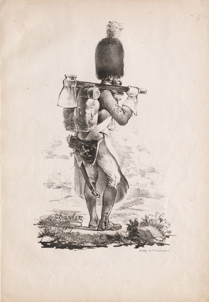 Askeri Kostümler: Piyade Sapper, 1817-1818. by Nicolas Toussaint Charlet
