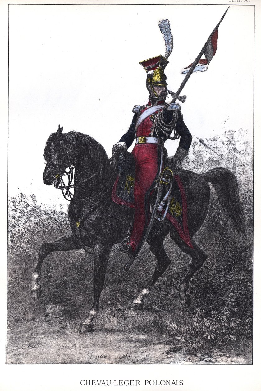 İmparatorluk Muhafızlarının Polonyalı Mızraklısı by Nicolas Toussaint Charlet