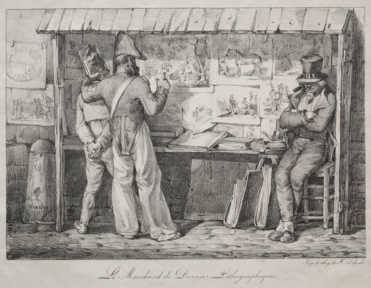 Litograf Satıcısı by Nicolas Toussaint Charlet
