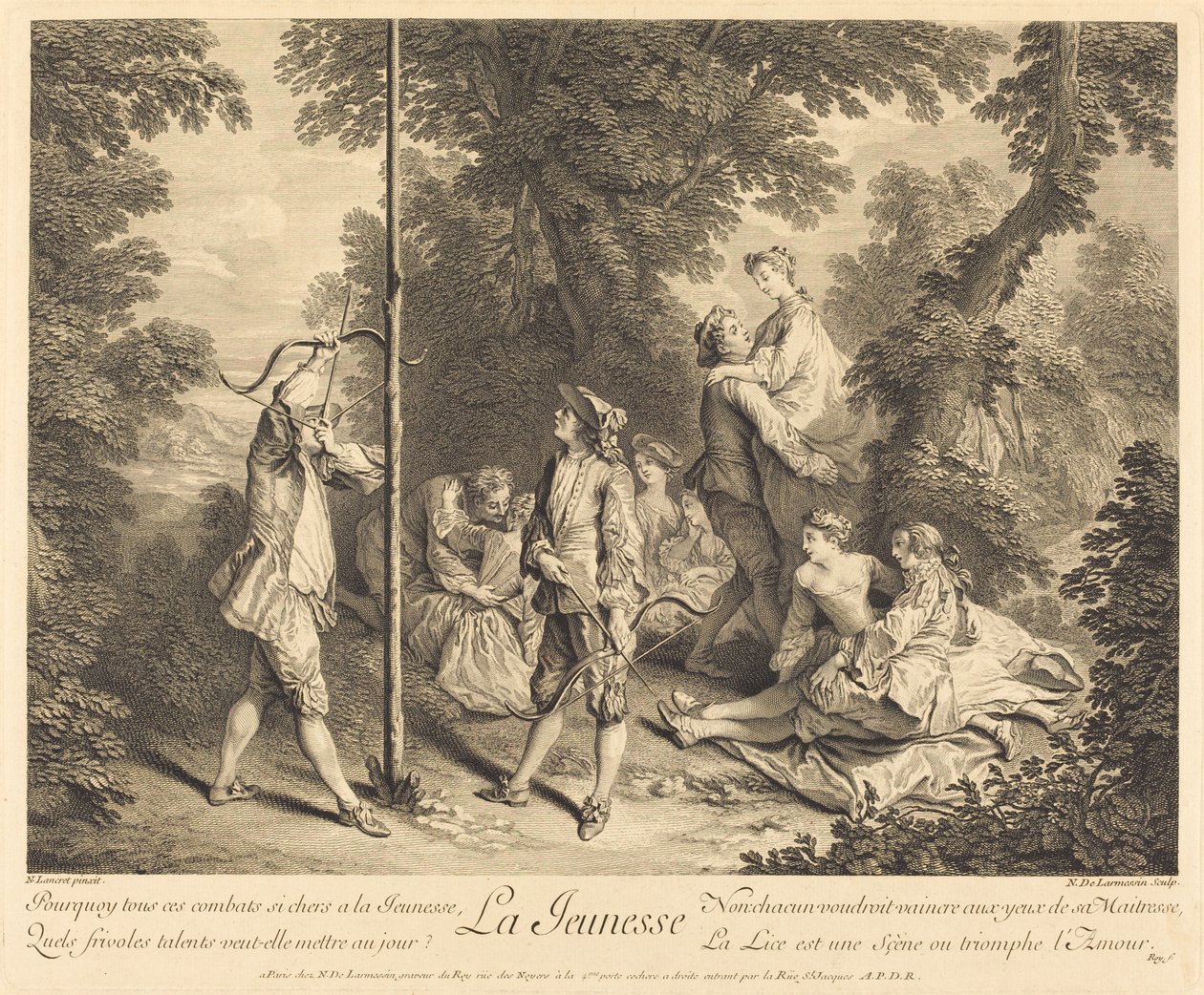 Gençlik by Nicolas de Larmessin IV after Nicolas Lancret