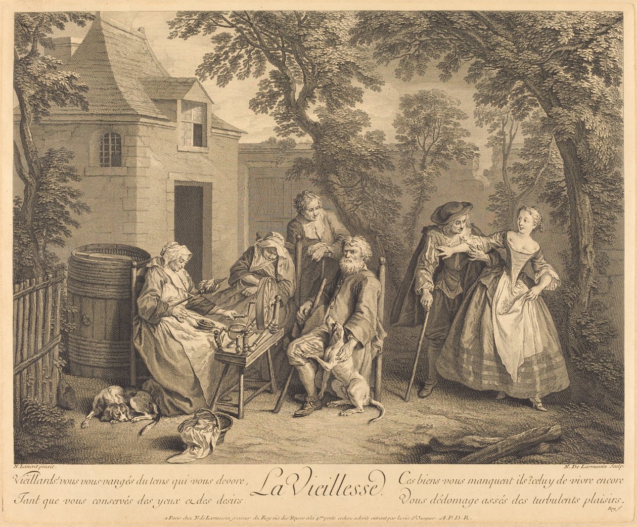 İleri yaş by Nicolas de Larmessin IV after Nicolas Lancret