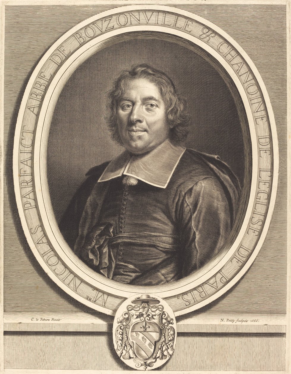 Nicholas Mükemmel by Nicolas de Poilly after Claude Lefebvre
