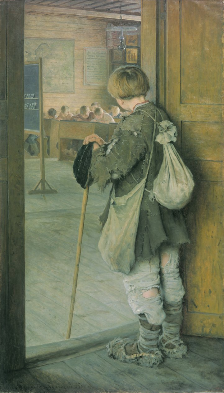 Okul Eşiğinde by Nikolai Petrovich Bogdanov Belsky
