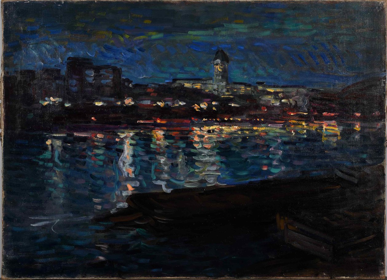 Geceleri Seine, c. 1905. by Nikolai Alexandrovich Tarkhov