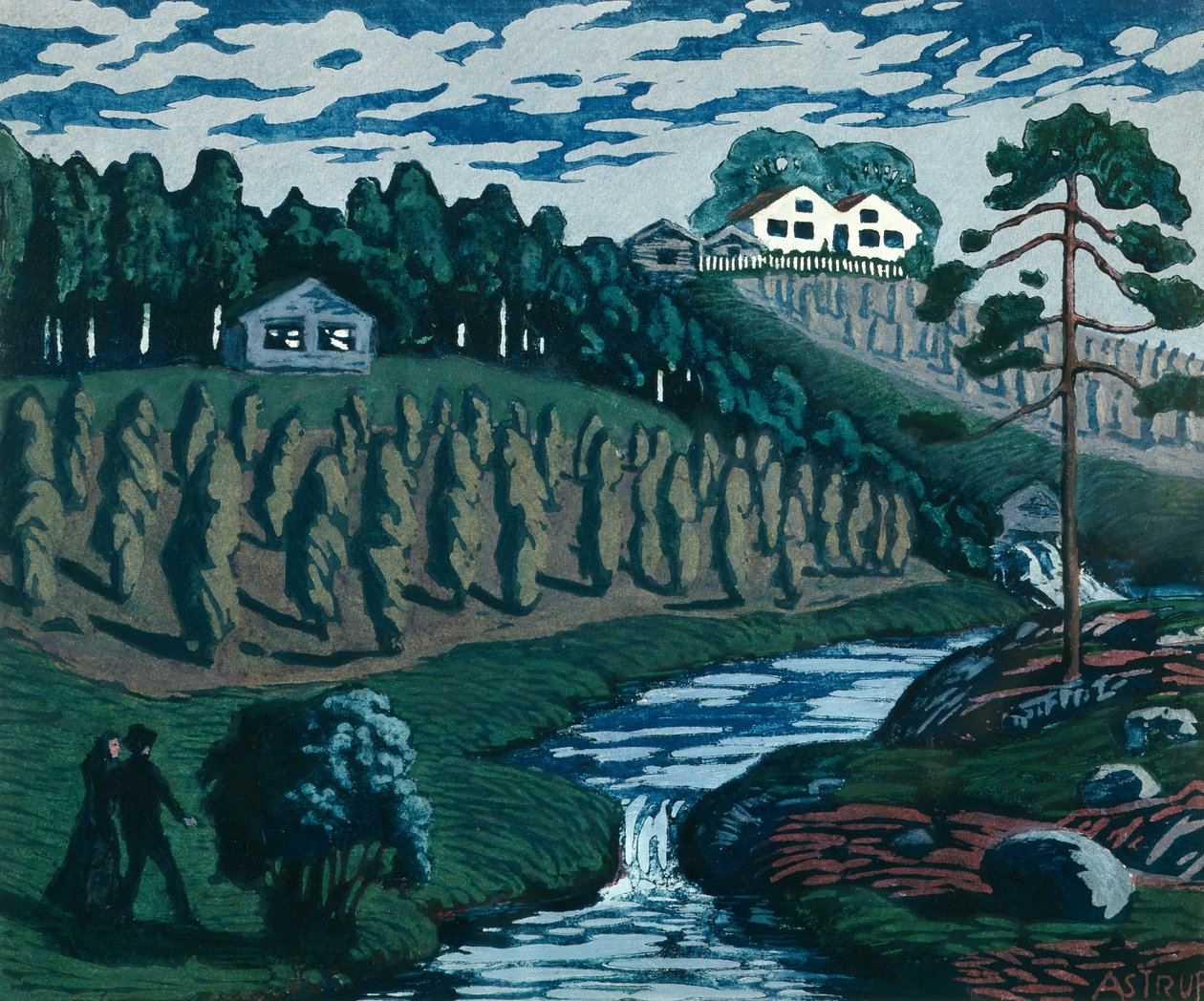 Bir direk üzerinde büyük kasnaklar by Nikolai Astrup