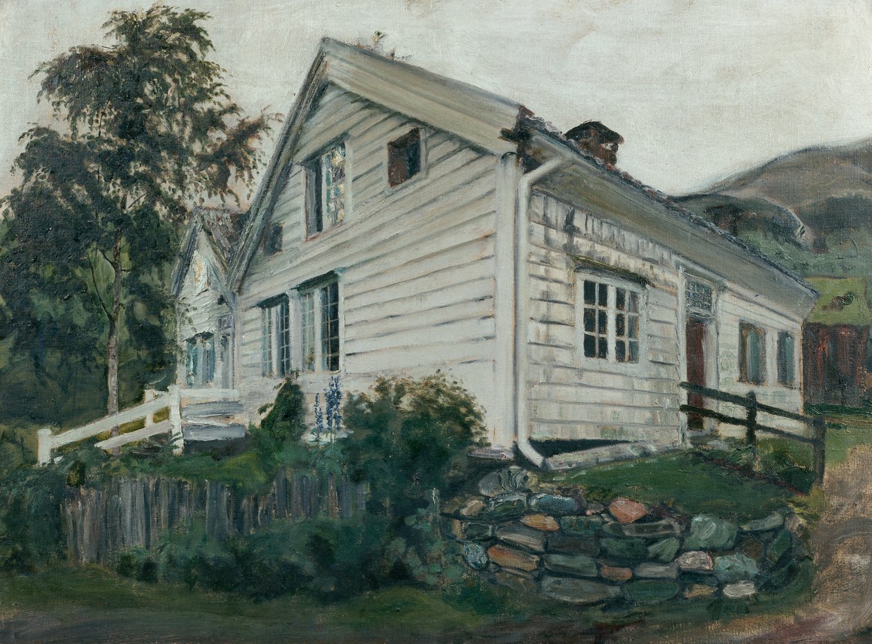 Yağmurlu havalarda papaz evi by Nikolai Astrup