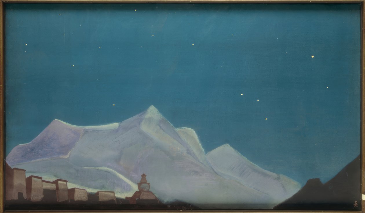 Hemis, manastır / N.K. Roerich tarafından resim by Nikolai Konstantinowitsch Roerich