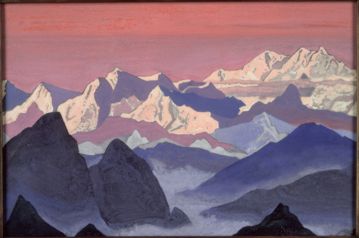 Kangchenjunga / N.K. Roerich tarafından resim by Nikolai Konstantinowitsch Roerich