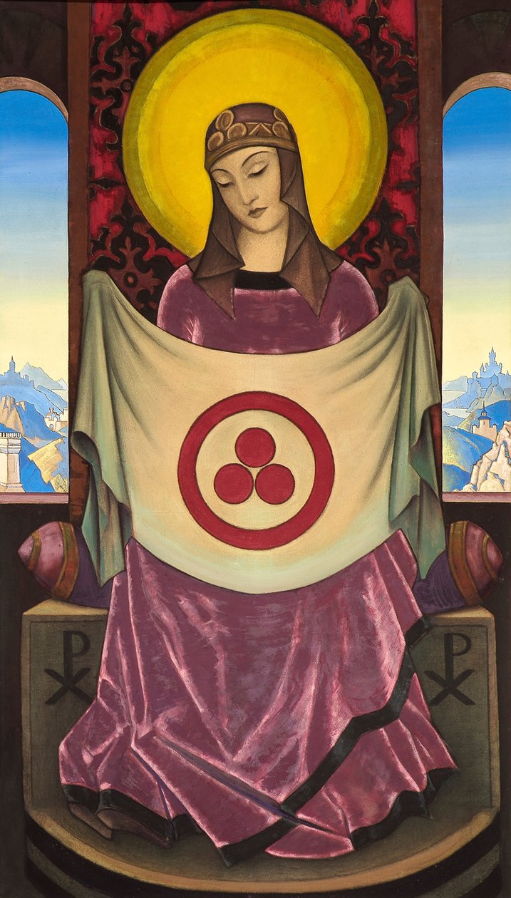 Madonna Oriflamma, 1932. by Nikolai Konstantinowitsch Roerich