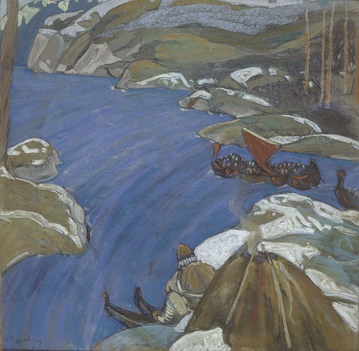 Varangian Yolu, 1904 by Nikolai Konstantinowitsch Roerich